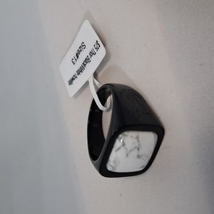 Men's Villains Steel (black) with White Howelite Ring Size 13 (3)